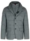 Fay Grey Virgin Wool Jacket Men In Grey