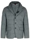 Fay Grey Virgin Wool Jacket Men In Gray