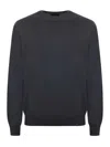 Fay Grey Virgin Wool Jumper In Grigio Scuro