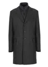 Fay Easy Db Single-breasted Layered Coat In Grey