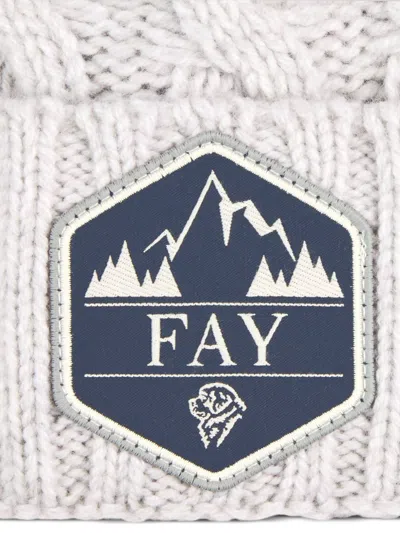 Fay Grey Wool Hat In Green