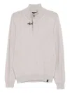 Fay Regular-fit. Fin. 5 Maglia In Lana Rasata Con Gancio. Sweater In Gray