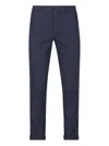 Fay Herringbone-pattern Trousers In Blue