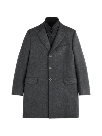 FAY HERRINGBONE-PATTERN DOUBLE COAT
