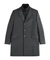 Fay Tailored Three-button Coat With Herringbone Pattern And Padded Insert In Animal Print