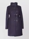 Fay High Collar Long Sleeves Mid-length Coat In Blue