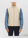 Fay Quilted Vest With High Collar And Padded Texture In White