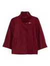 Fay High-neck Clasp Jacket In Red