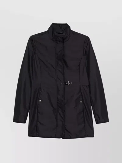 FAY HIGH NECK COAT WITH SIDE POCKETS