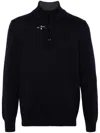 Fay High Neck Sweater In Blue