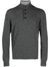 Fay Anthracite Grey Virgin Wool Sweater In Grey