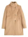 Fay Romantic Coat In Melange Wool Cloth In Neutral