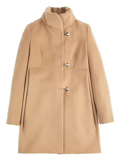 FAY HIGH-NECK TOGGLE-FASTENING COAT