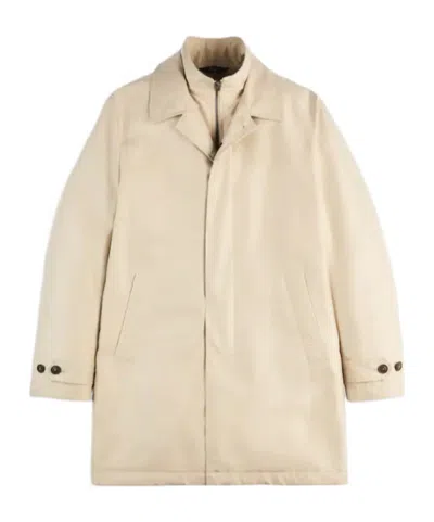 Fay High-neck Zip-fastening Jacket In Brown