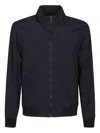 Fay High-neck Zip-front Bomber Jacket In Black