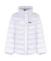 Fay High-necked Fluffy Down Jacket In White