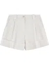 Fay High-waisted Tailored Shorts In Weiss