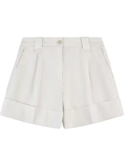 Fay High-waisted Tailored Shorts In White