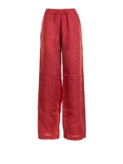 Fay High-waisted Trousers Coral In Multi