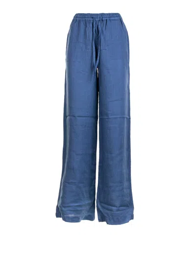 Fay High-waisted Trousers Sugar Paper In Blue