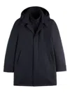 Fay Long Coat Jersey Hood Pockets