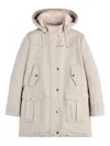 Fay Wool And Cashmere Parka In Neutral