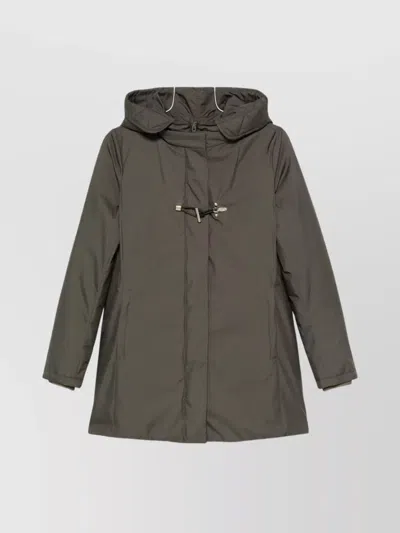 FAY HOODED COAT WITH SIDE POCKETS AND LONG SLEEVES