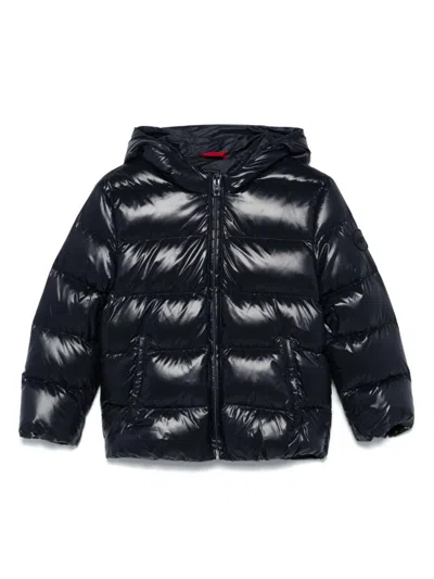 Fay Kids' Hooded Down Jacket In Blue