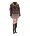 Fay Down Jacket With Hood In Brown
