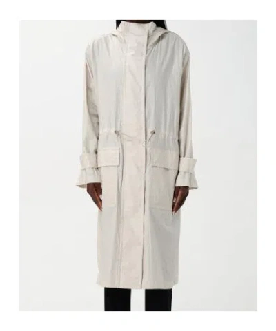 Fay Hooded Drawstring Parka In Neutral