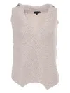 Fay Hooded Knit Top In White