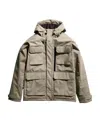 Fay Hooded Long-sleeved Casual Jacket In Nude