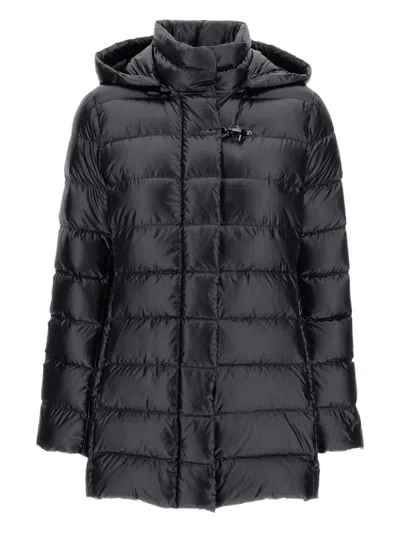 Fay Women Urban Down Jacket With Hood In Black