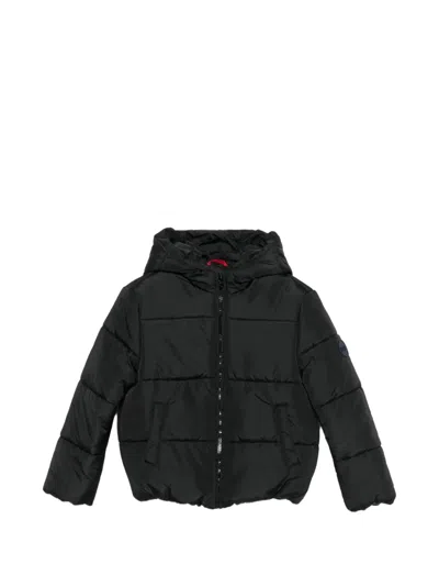 Fay Kids' Hooded Padded Jacket In Black