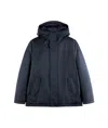 Fay Navy Blue Double Front Caban Jacket In Black
