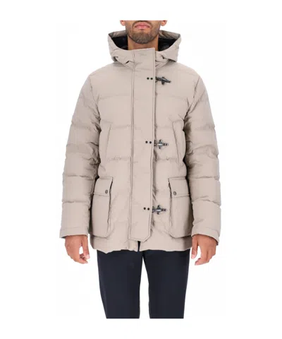 Fay Hooded Padded Jacket In Nude