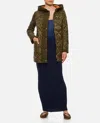 Fay Quilted Hooded Parka Jacket In Green