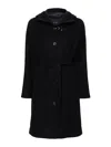 Fay Single-breasted Coat In Blue