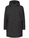 Fay Hooded Padded Coat In Black