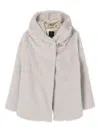 Fay Hooded Poncho In Brown