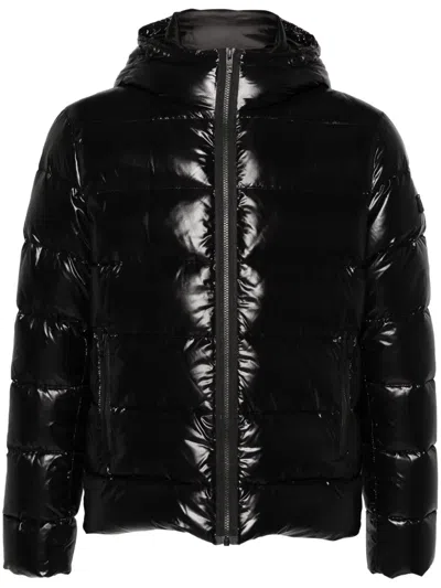 Fay Hooded Puffer Jacket In Black