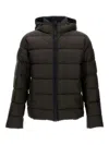 Fay Hooded Quilted Coat In Brown