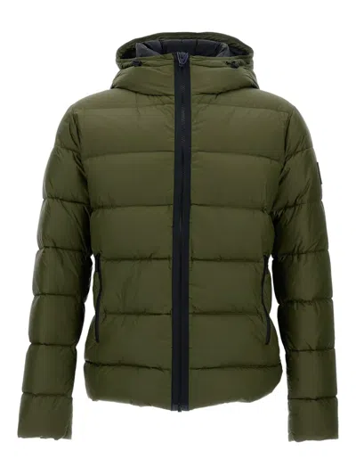 Fay Hooded Quilted Jacket In Gold