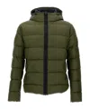 Fay Hooded Quilted Jacket In Green