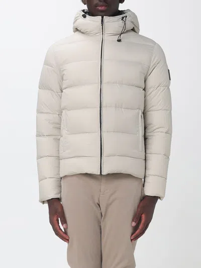 Fay Hooded Quilted Nylon Short Puffer Jacket With Zip Closure In White