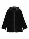 Fay Women Two-material Wool And Cashmere Caban Coat In Black