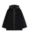 Fay Hooded Toggle-fastening Coat In Black