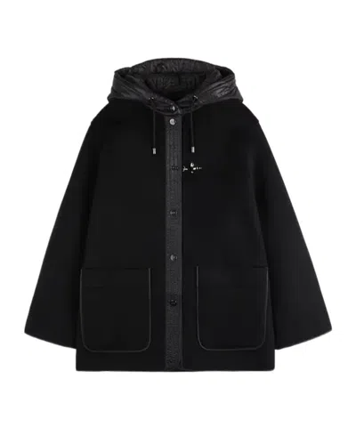 FAY HOODED TOGGLE-FASTENING COAT