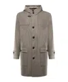 Fay Hooded Wool-blend Coat In Gray