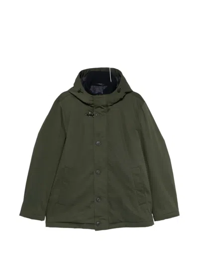 Fay Hooded-neck Jacket In Green